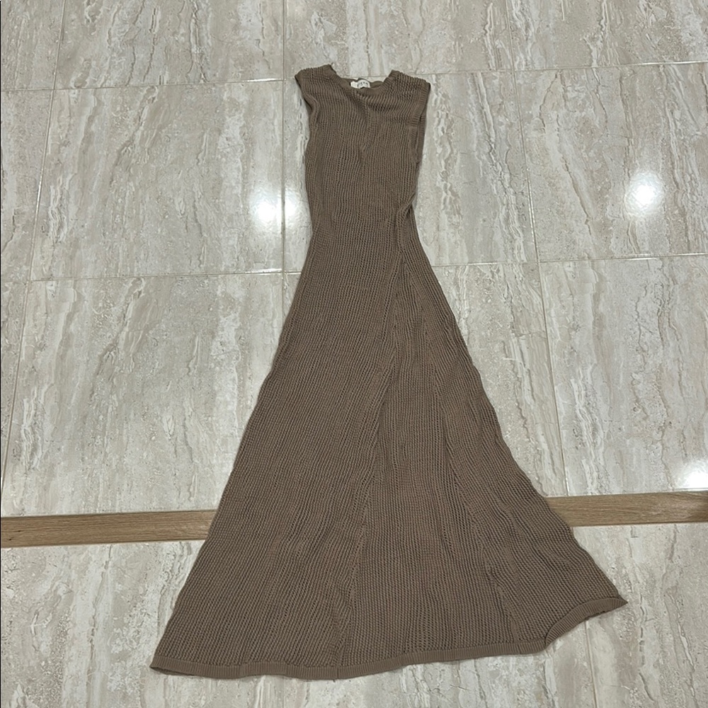 Dissh Tan Crochet Long Dress